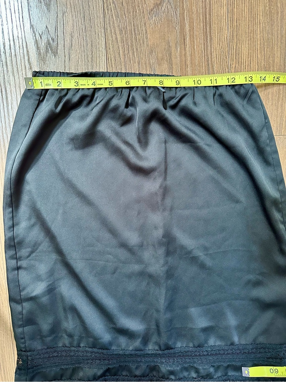SUNBURN PROJECT Black Lace Hem Women's Slip Skirt - Picture 3 of 6